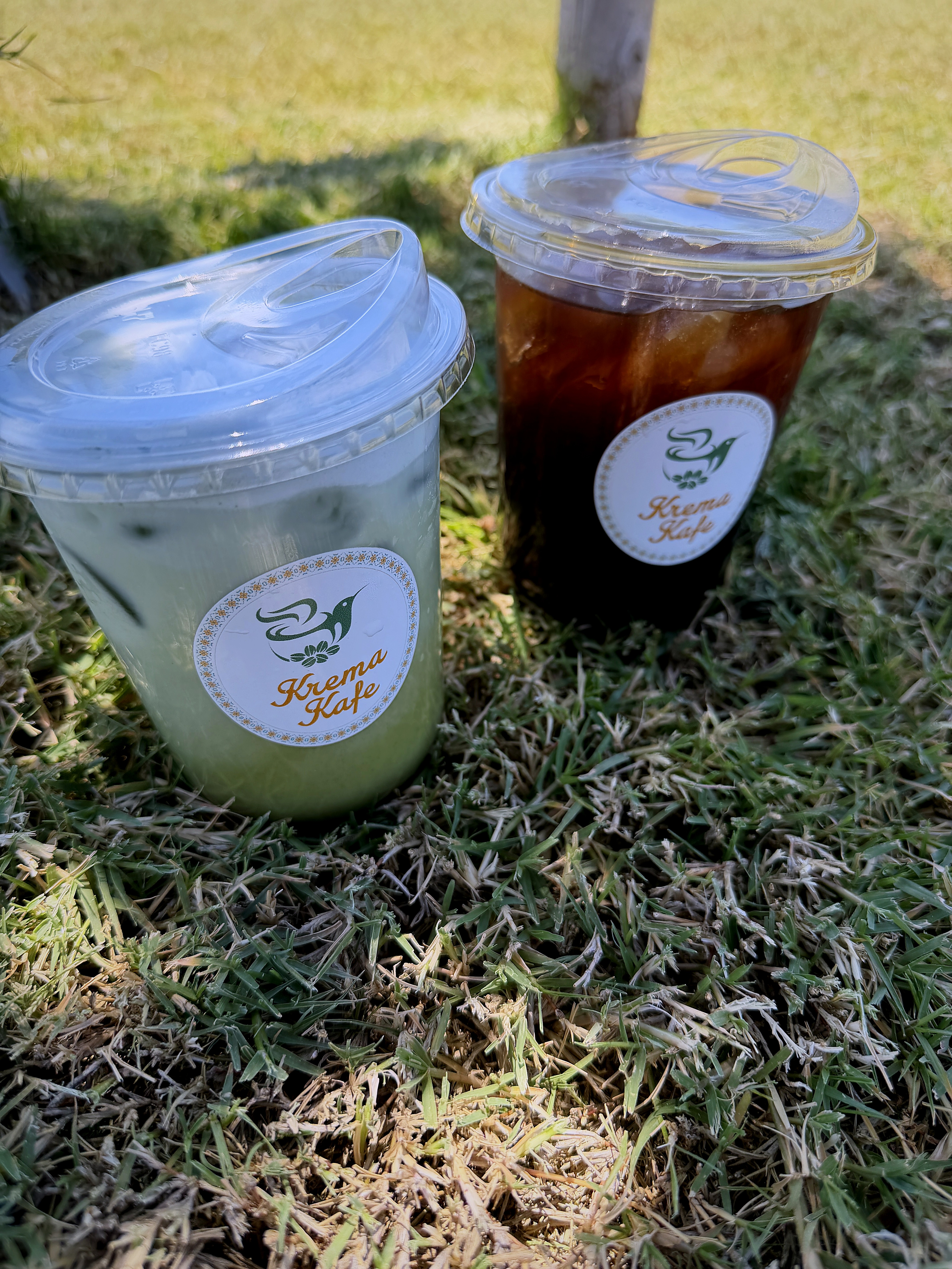 Krema Kafe iced coffee drinks served at outdoor catering event in Arizona